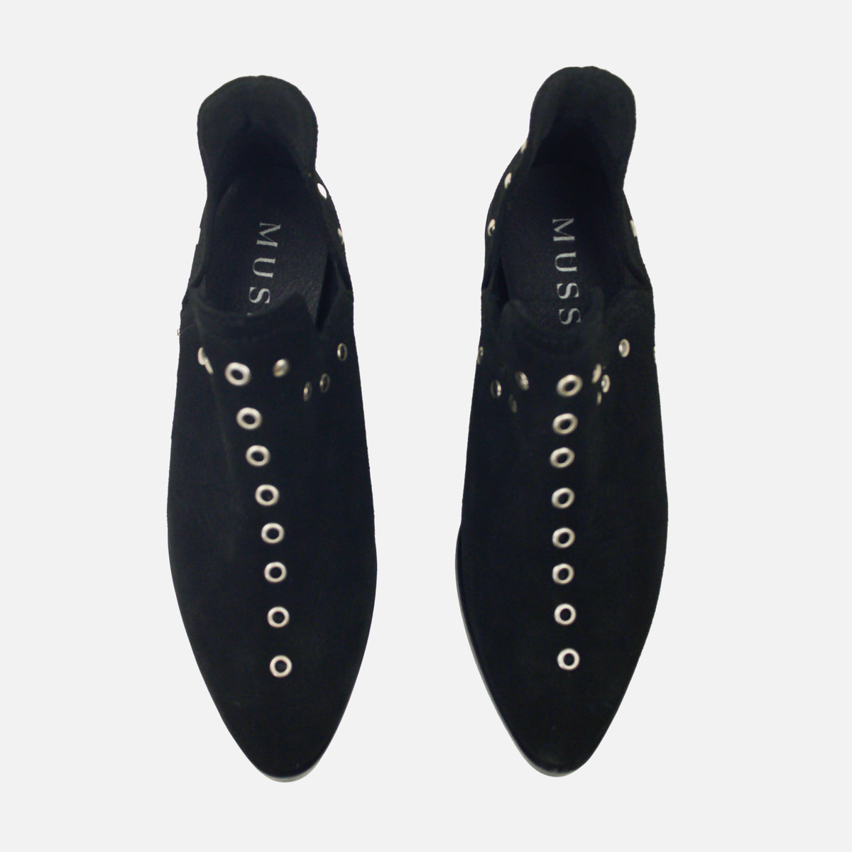 Botin tacon amber de cuero para mujer - Negro