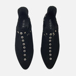 Botin tacon amber de cuero para mujer - Negro