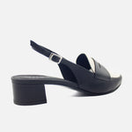 Tacones liliana de cuero para mujer - Negro