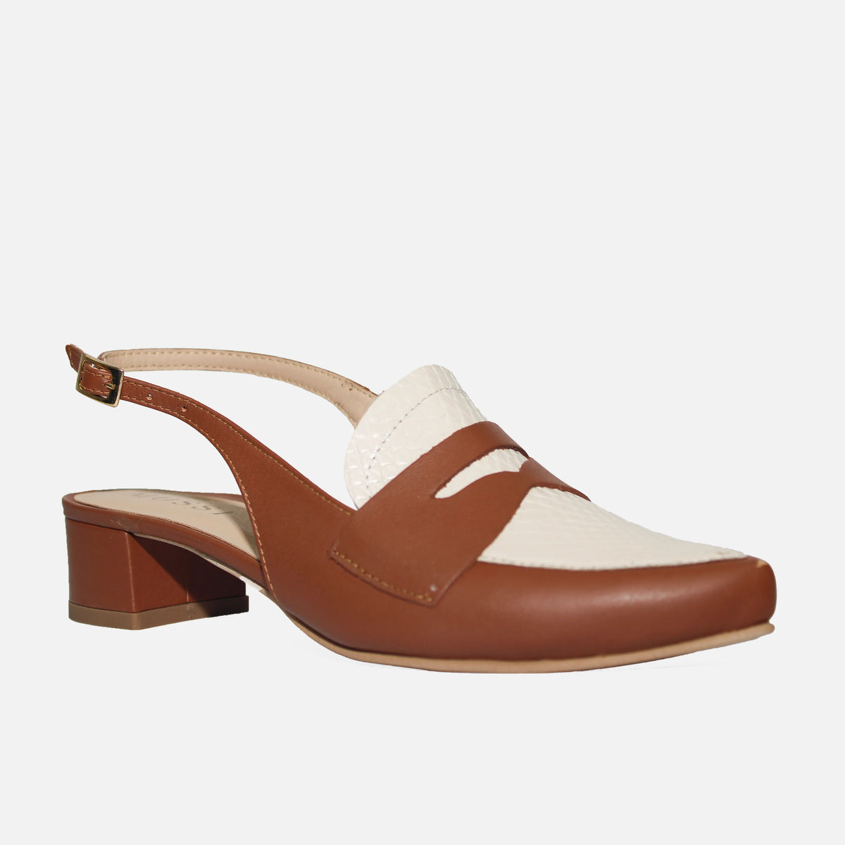 Tacones liliana de cuero para mujer - Miel