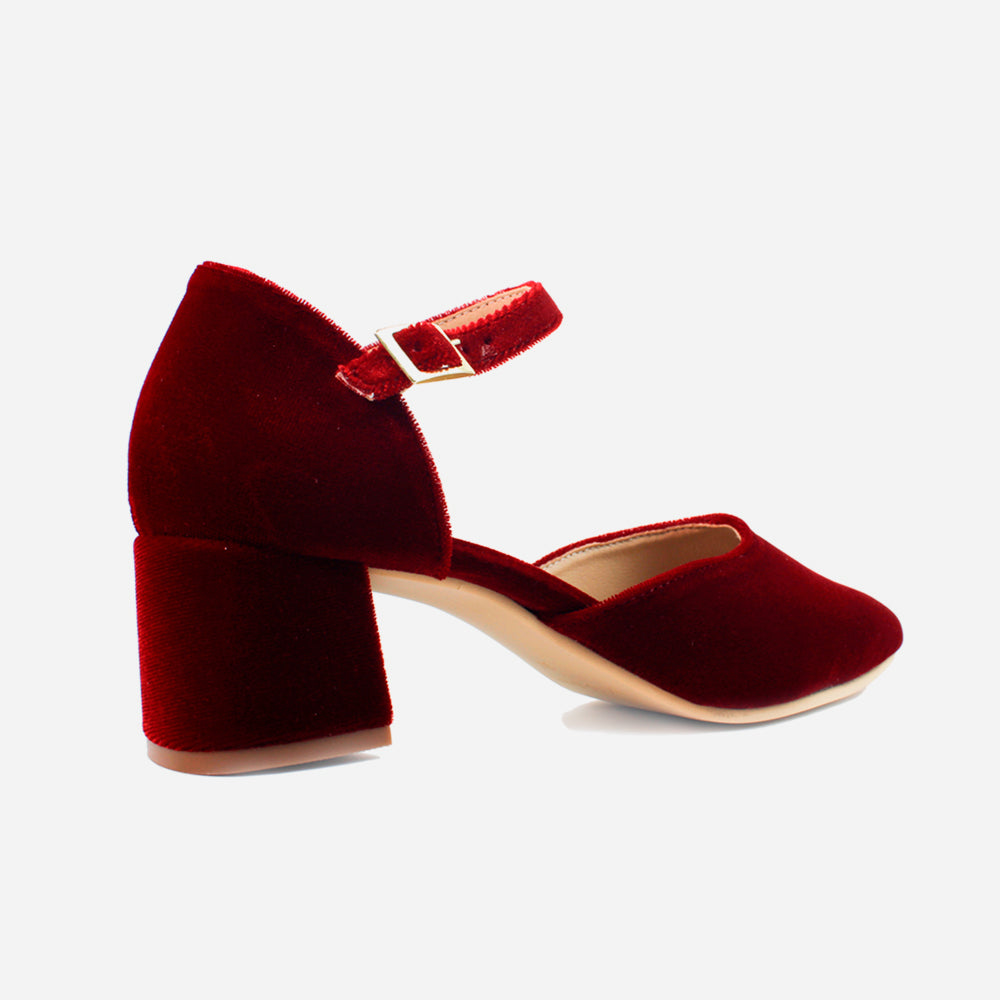 Tacones ines de sintético para mujer - Vino