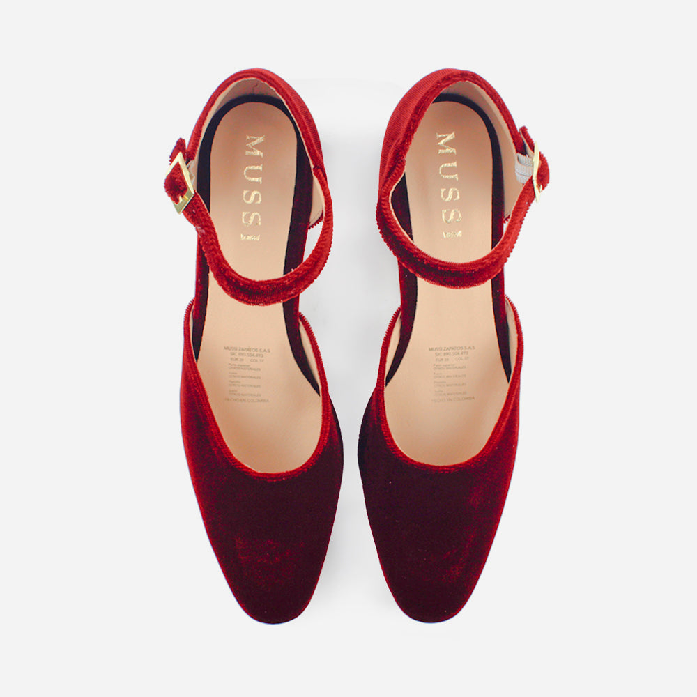 Tacones ines de sintético para mujer - Vino