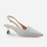 Tacones luzia de cuero para mujer - Gris