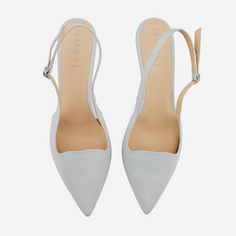 Tacones luzia de cuero para mujer - Gris