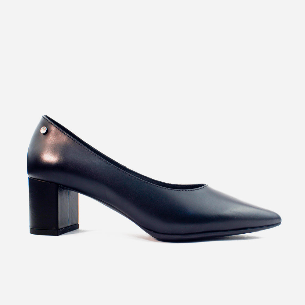 Tacones estela de cuero para mujer - Negro