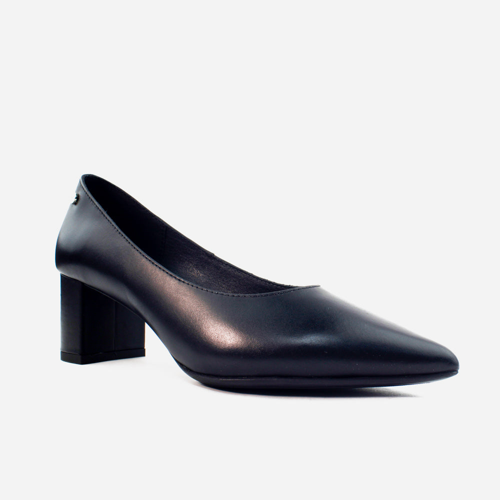 Tacones estela de cuero para mujer - Negro