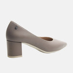 Tacones estela de cuero para mujer - Taupe