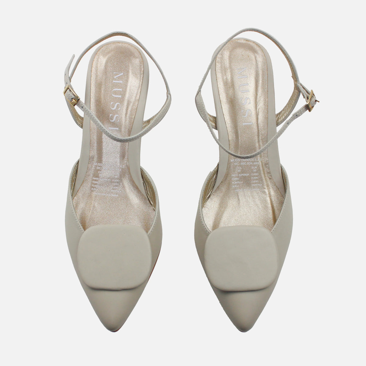 Tacones aira de cuero para mujer - Beige