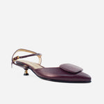 Tacones aira de cuero para mujer - Vino