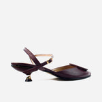 Tacones aira de cuero para mujer - Vino