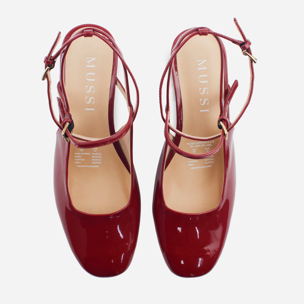 Tacones lucca de sintético para mujer - Vino