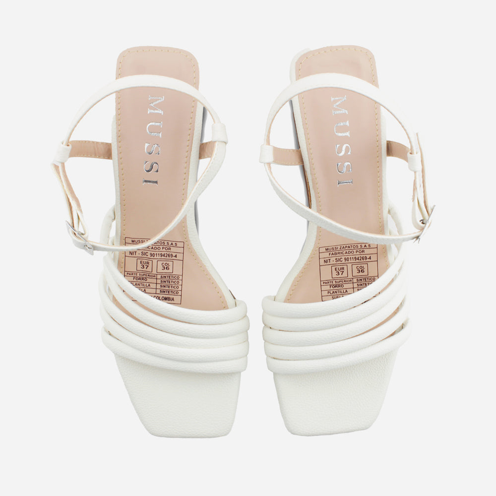 Sandalia plataforma celia de sintético para mujer - Hueso