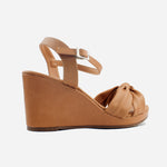 Sandalia plataforma livia de sintético para mujer - Almendra