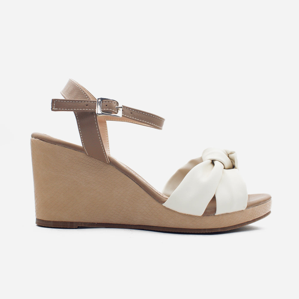 Sandalia plataforma livia de sintético para mujer - Hueso