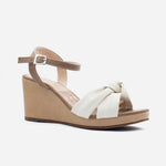 Sandalia plataforma livia de sintético para mujer - Hueso