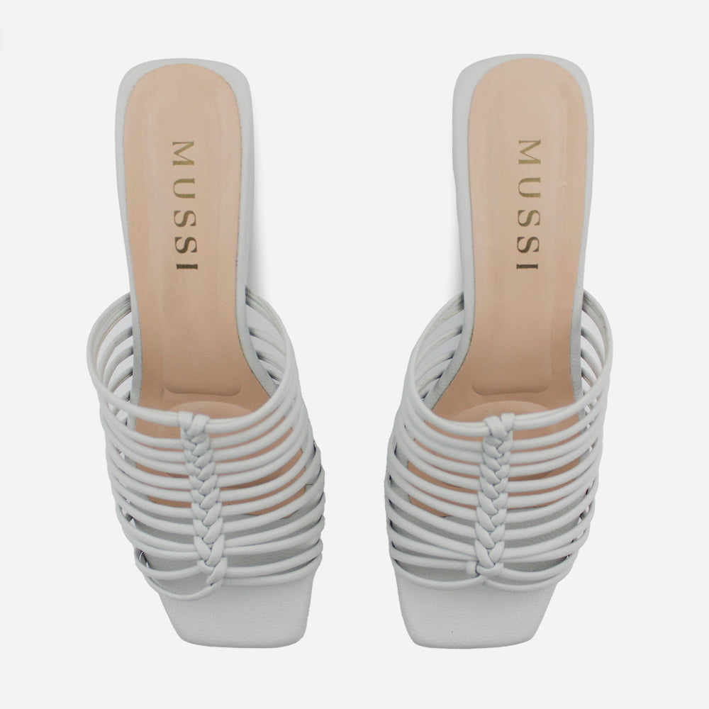 Sandalia tacon corrido vera de sintético para mujer - Gris