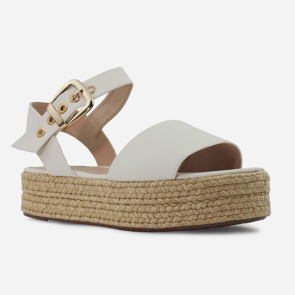 Sandalia flatform letizia de sintético para mujer - Hueso