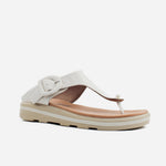Sandalia flatform ione de sintético para mujer - Hueso