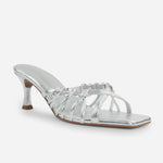 Sandalia tacon constelación de sintético para mujer - Plata