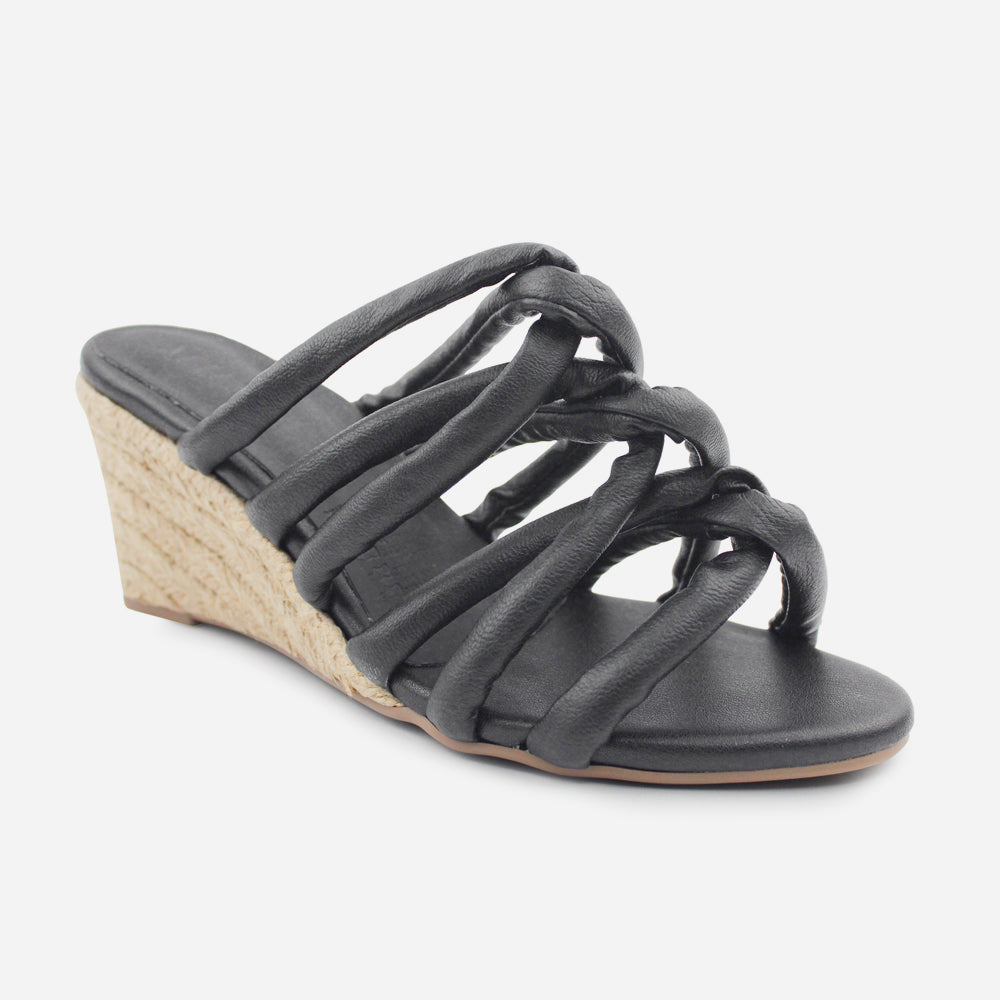 Sandalia plataforma dahlia de sintético para mujer - Negro