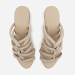 Sandalia plataforma dahlia de sintético para mujer - Beige