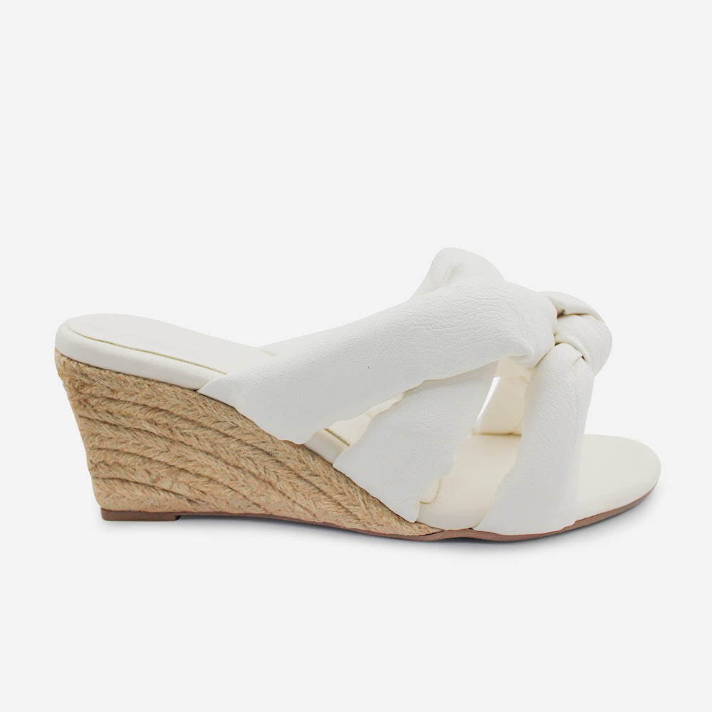 Sandalia plataforma martina de sintético para mujer - Blanco