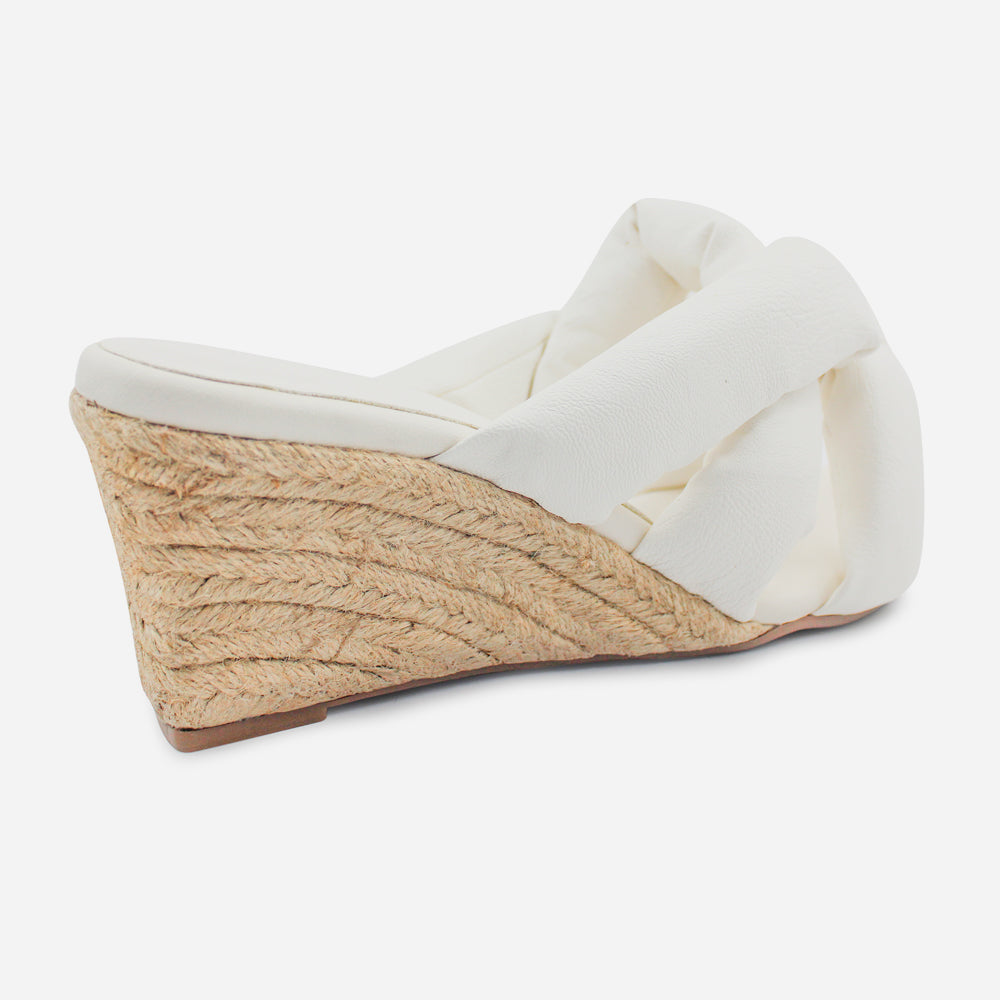 Sandalia plataforma martina de sintético para mujer - Blanco