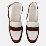 Baleta destalonada darsy de cuero para mujer - Miel