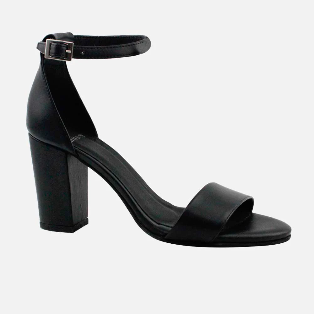 Sandalia tacon silvia de sintético para mujer - Negro