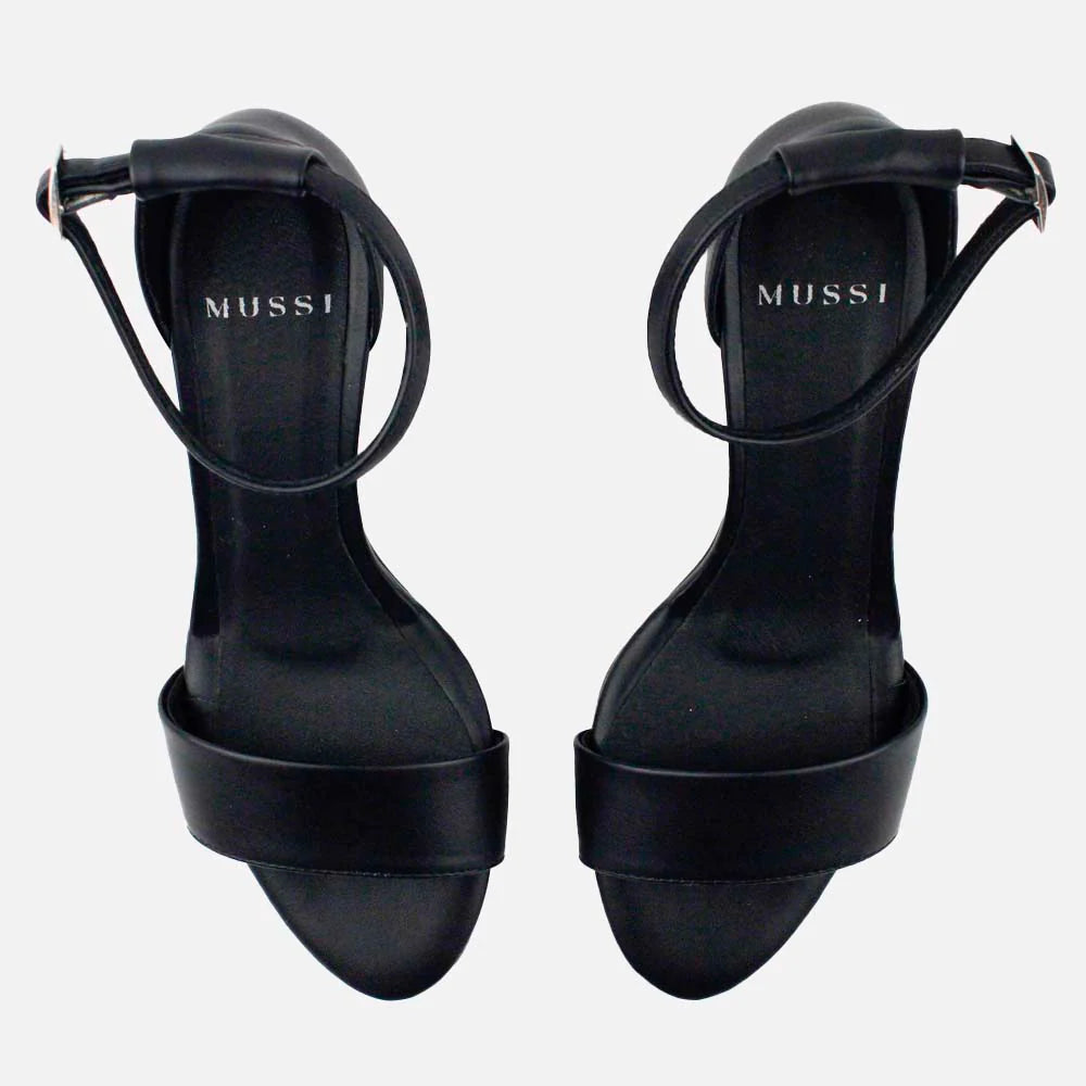 Sandalia tacon silvia de sintético para mujer - Negro