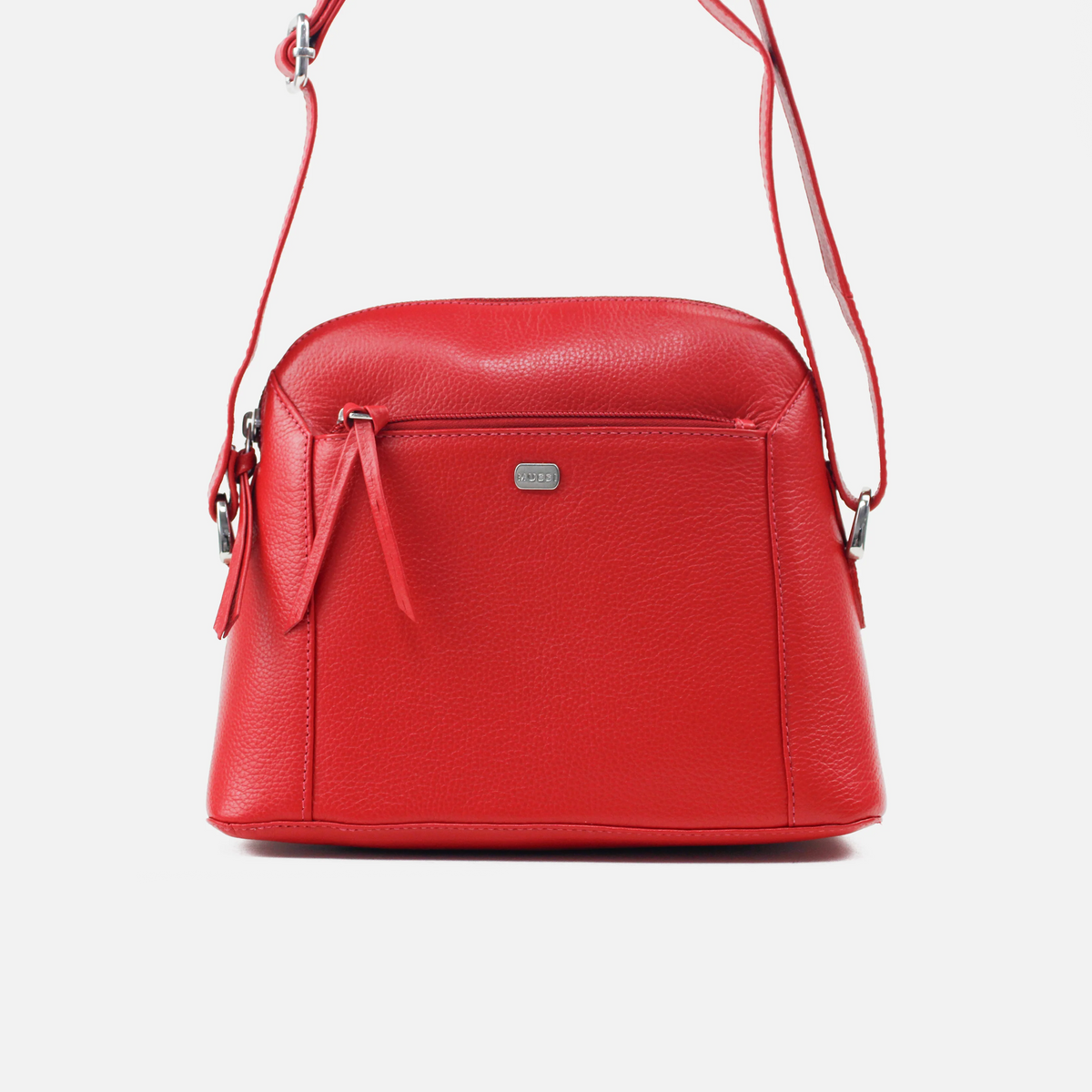 Bolso manos libres luna de cuero para mujer - Rojo