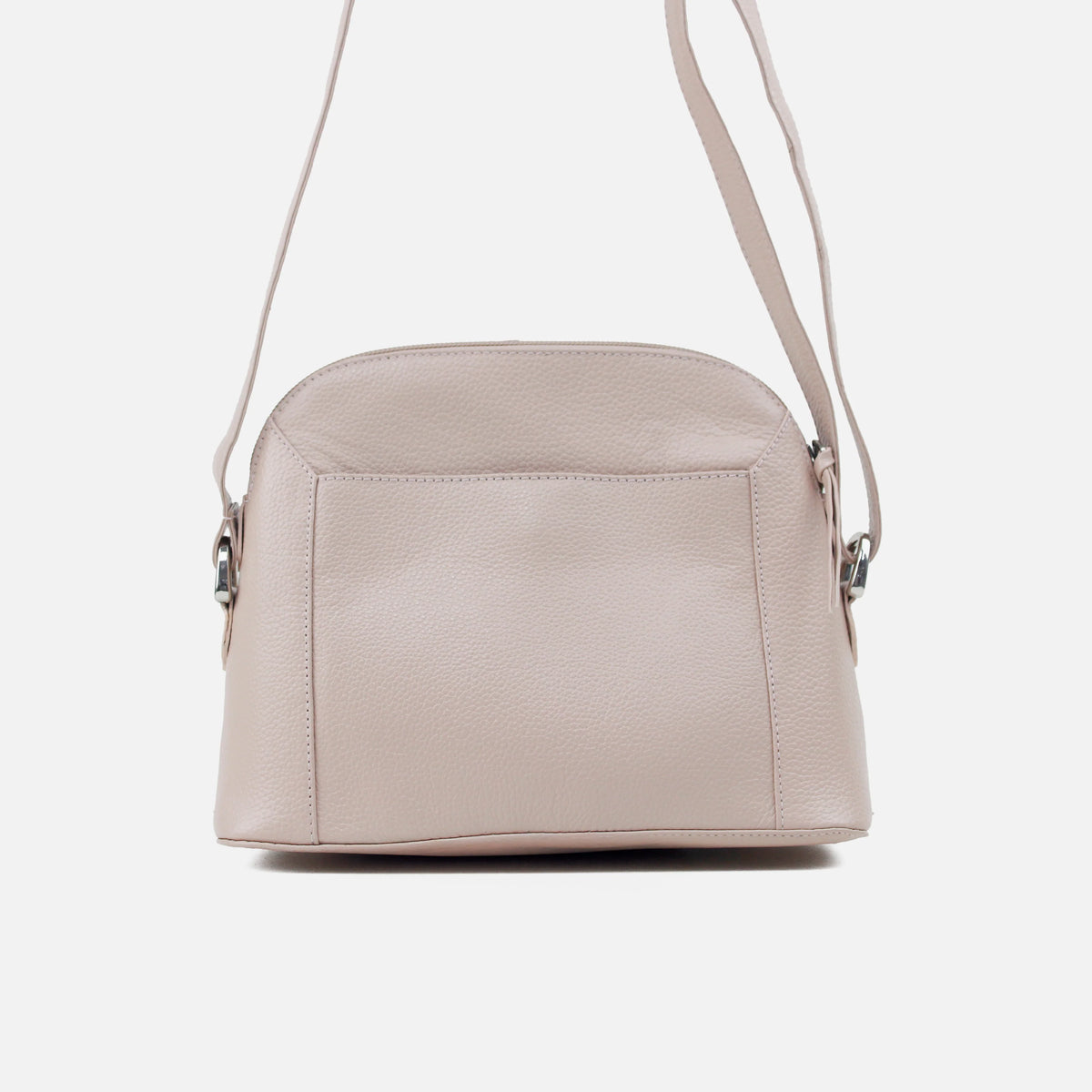Bolso manos libres luna de cuero para mujer - Nude