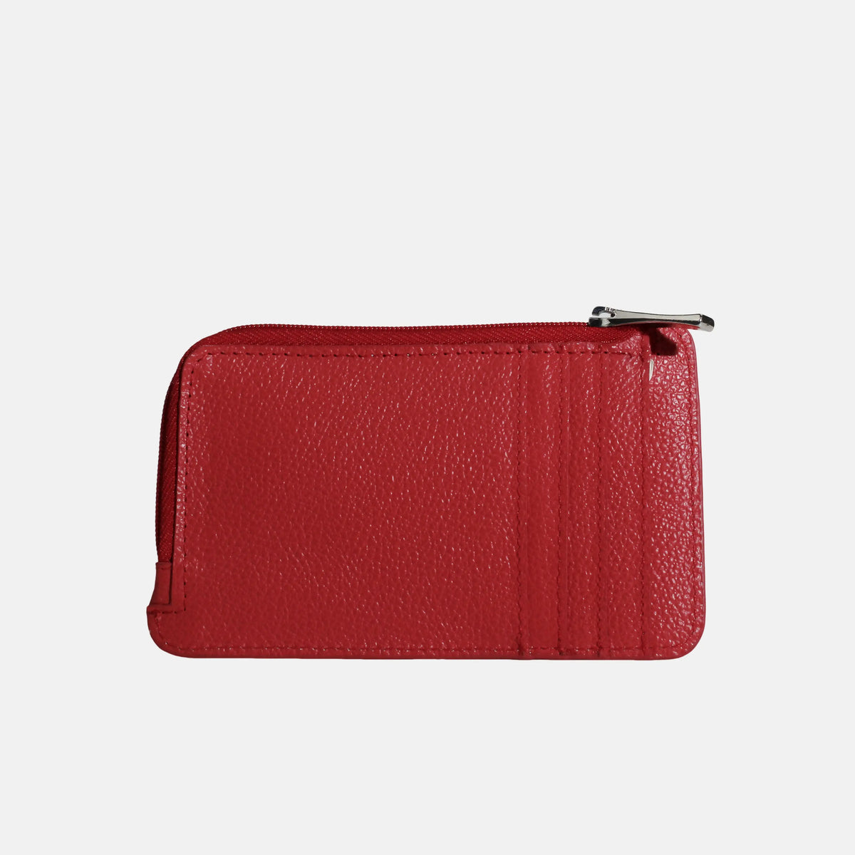 Tarjetero raffaella de cuero para mujer - Rojo
