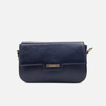 Bolso de mano margarita de cuero para mujer - Negro