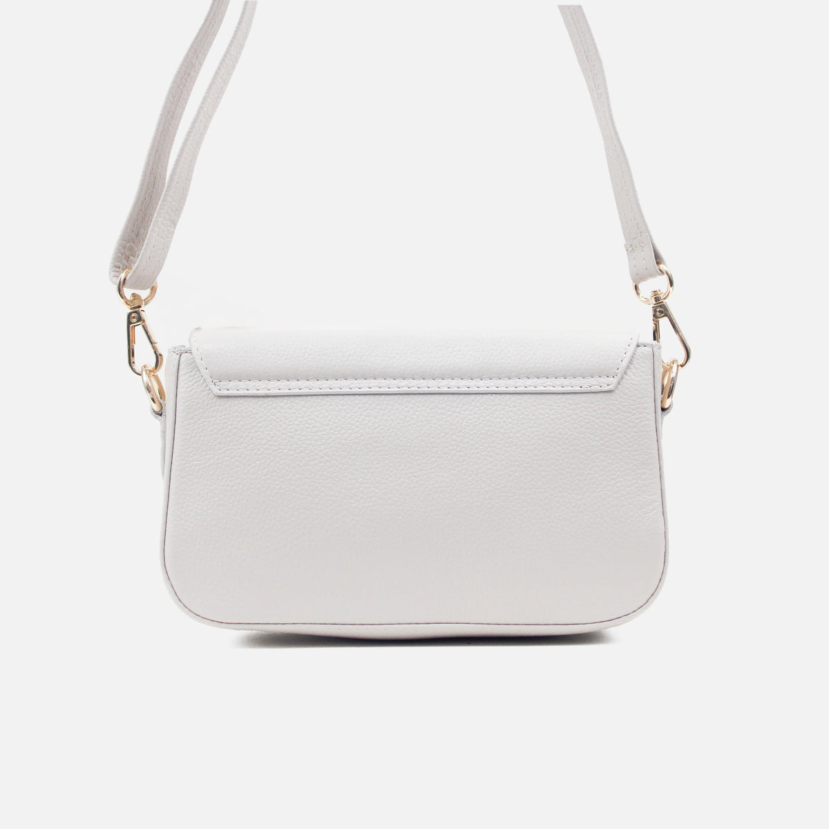 Bolso de mano margarita de cuero para mujer - Hueso