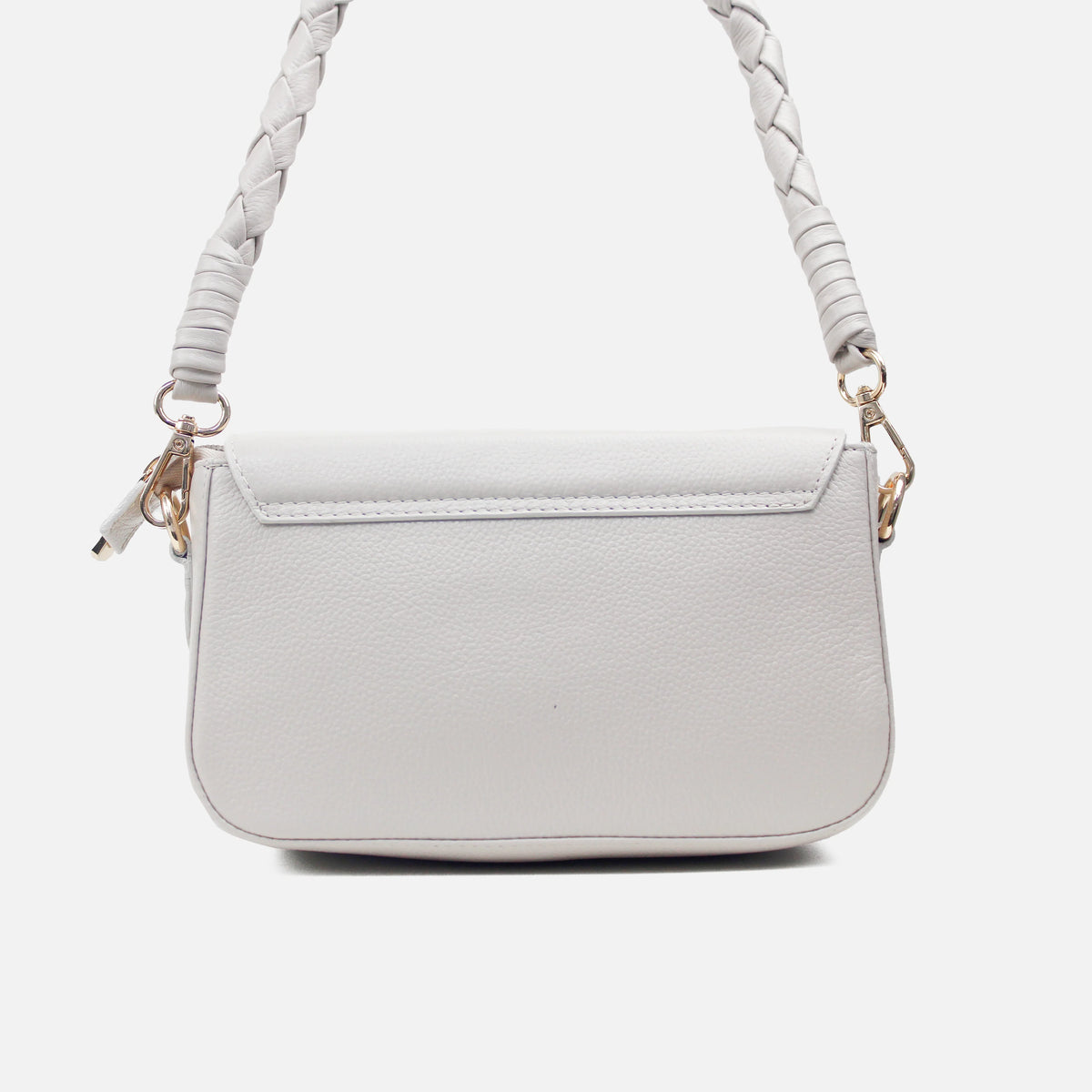 Bolso de mano margarita de cuero para mujer - Hueso