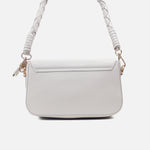 Bolso de mano margarita de cuero para mujer - Hueso