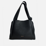 Cartera paulette de cuero para mujer - Negro