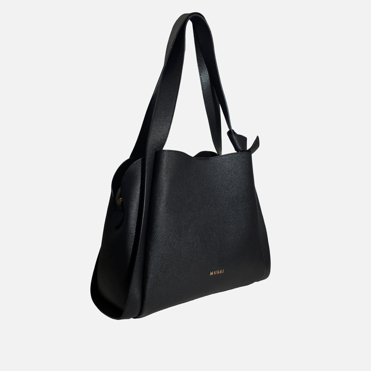 Cartera paulette de cuero para mujer - Negro