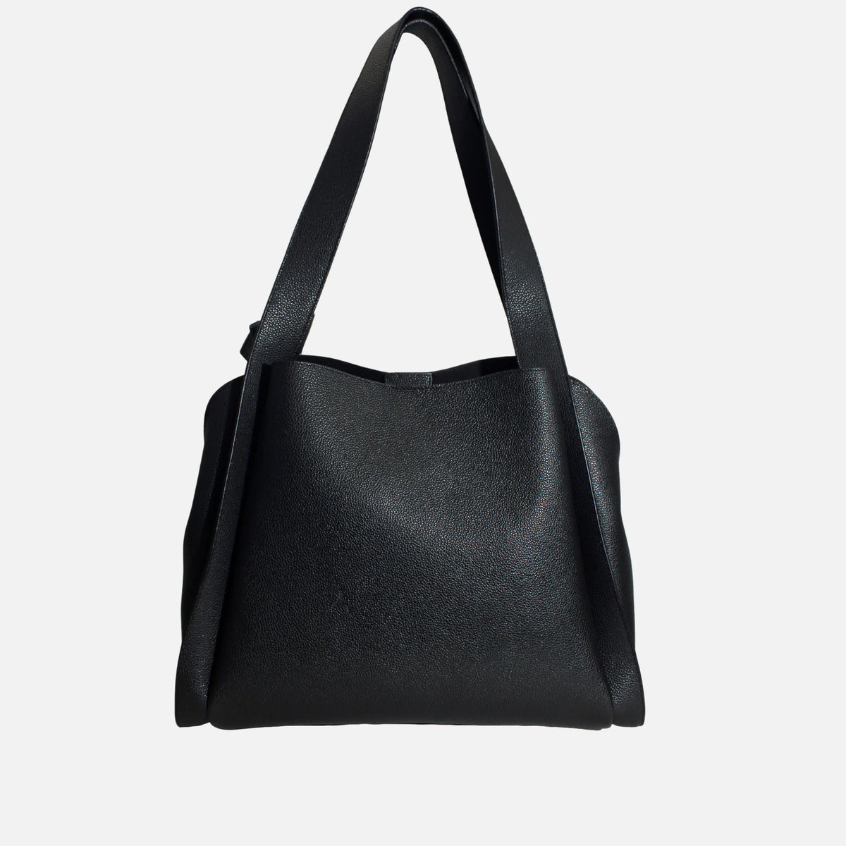 Cartera paulette de cuero para mujer - Negro