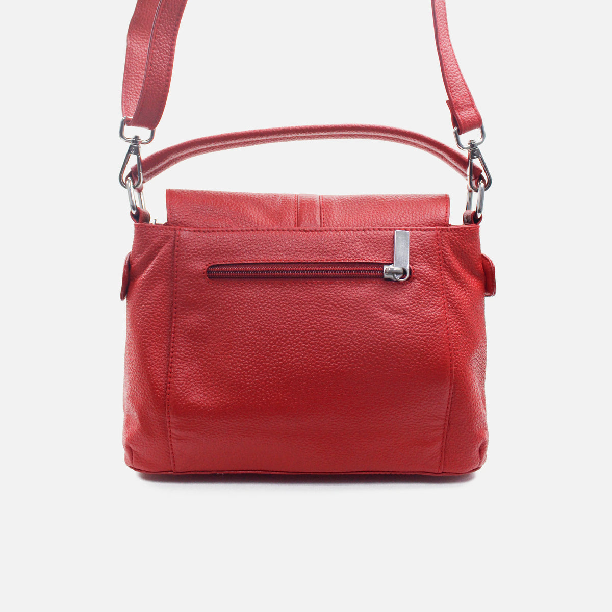 Bolso manos libres mariana de cuero para mujer - Rojo