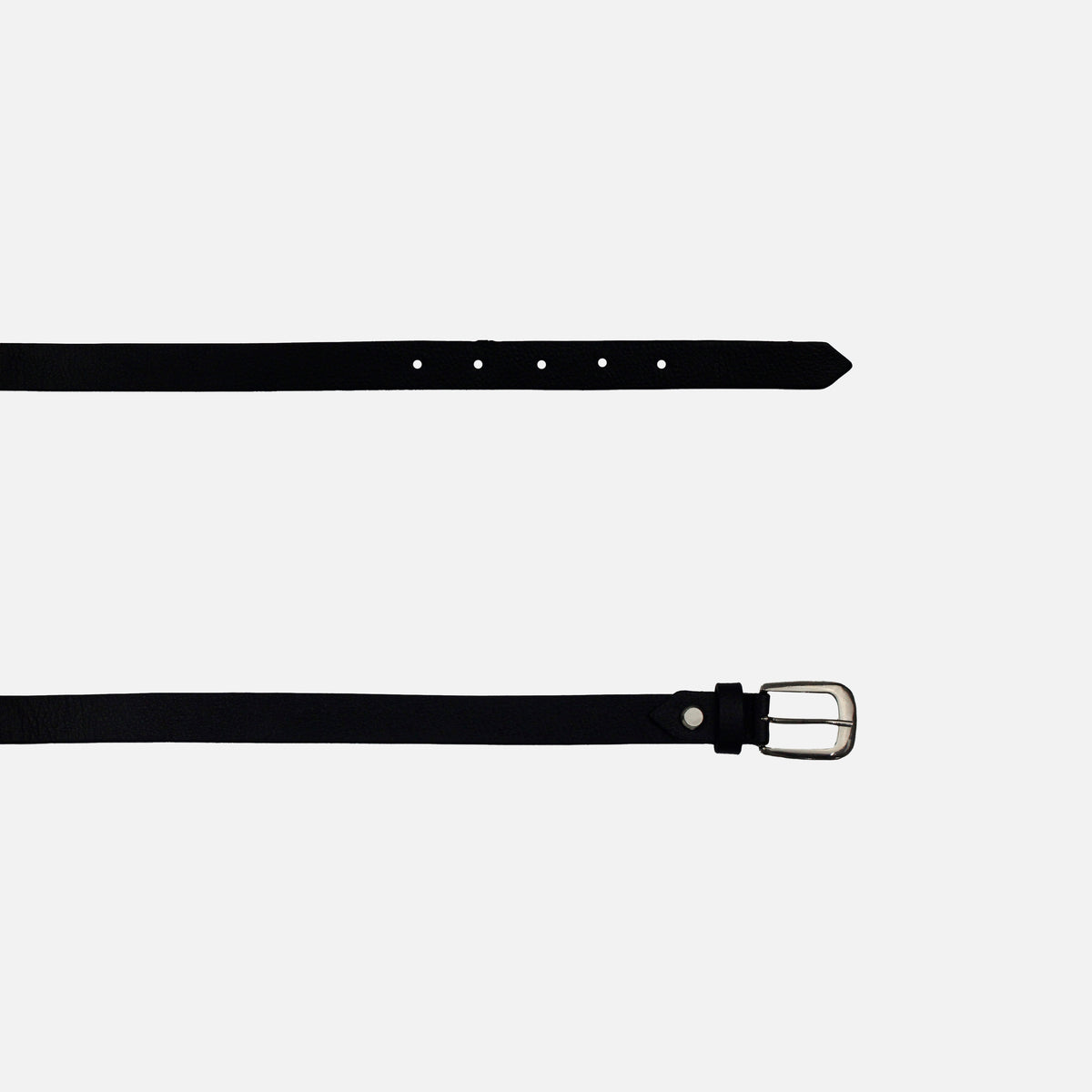 Correa martina de cuero para mujer - Negro