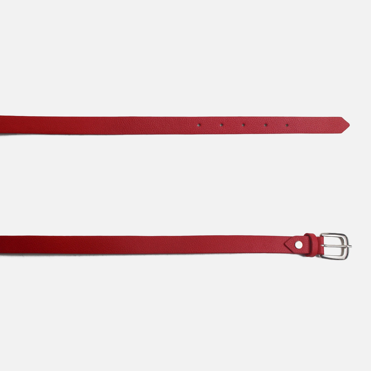 Correa martina de cuero para mujer - Rojo