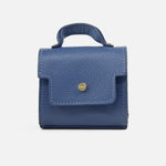 Monedero samara de cuero para mujer - Azul