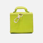 Monedero samara de cuero para mujer - Amarillo