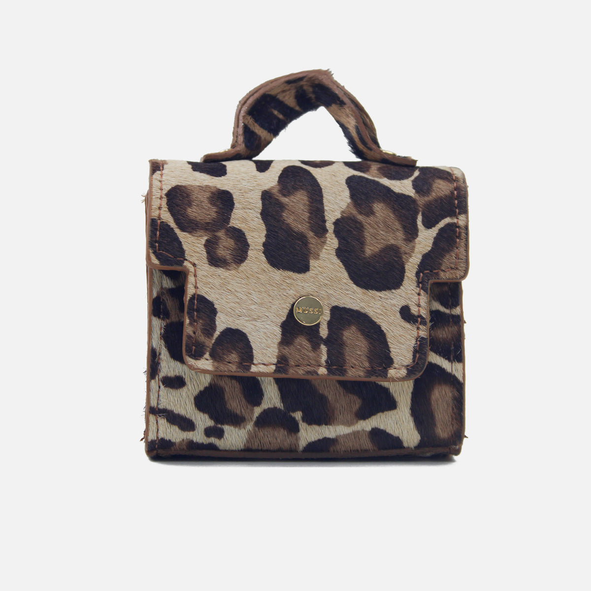 Monedero samara de cuero para mujer - Cafe