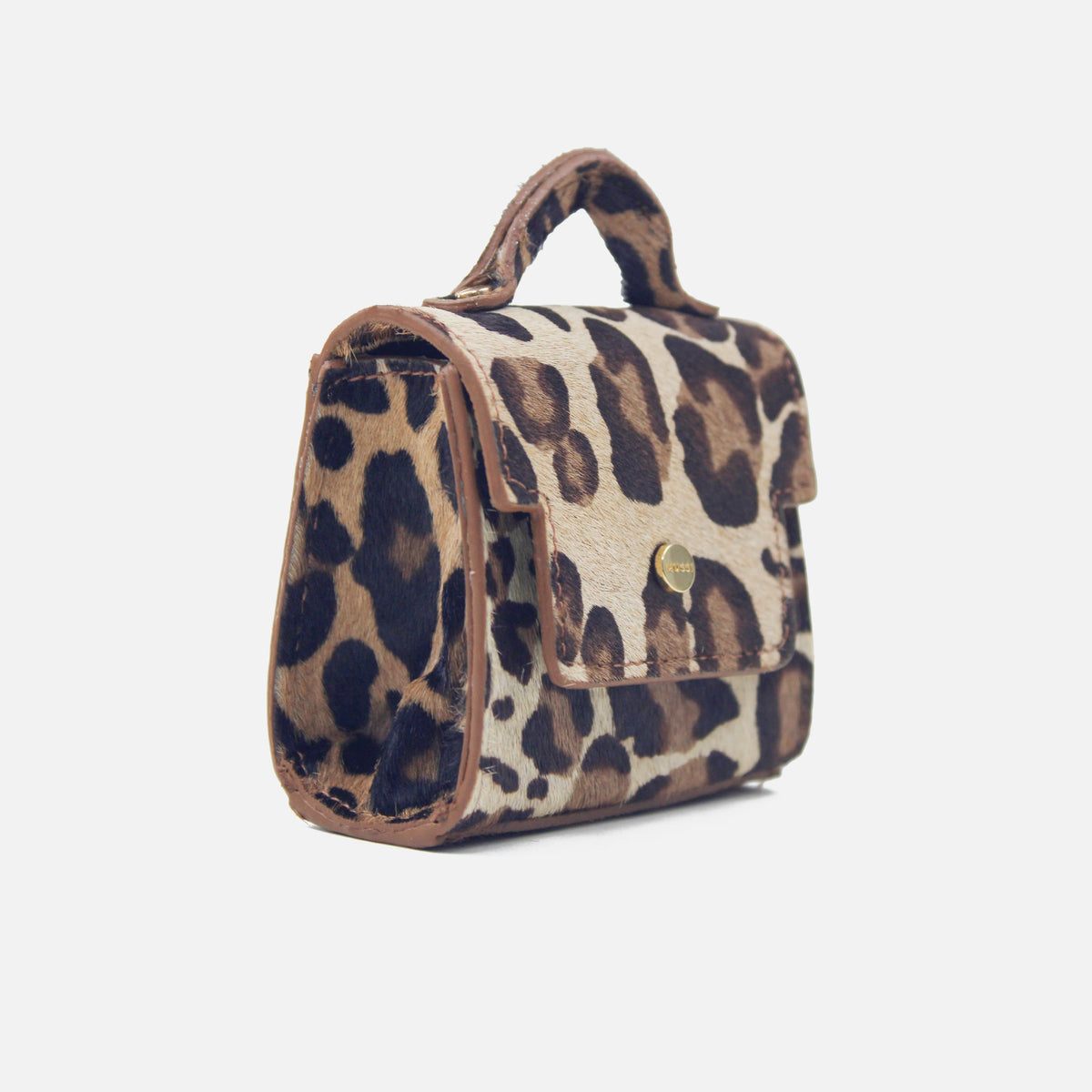 Monedero samara de cuero para mujer - Cafe