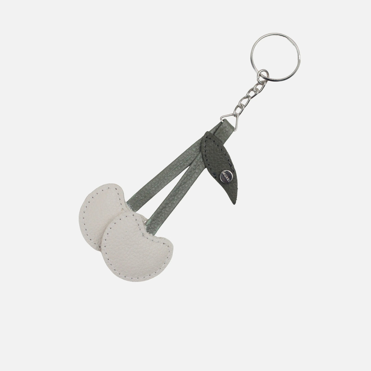 Llavero idris de cuero para mujer - Beige