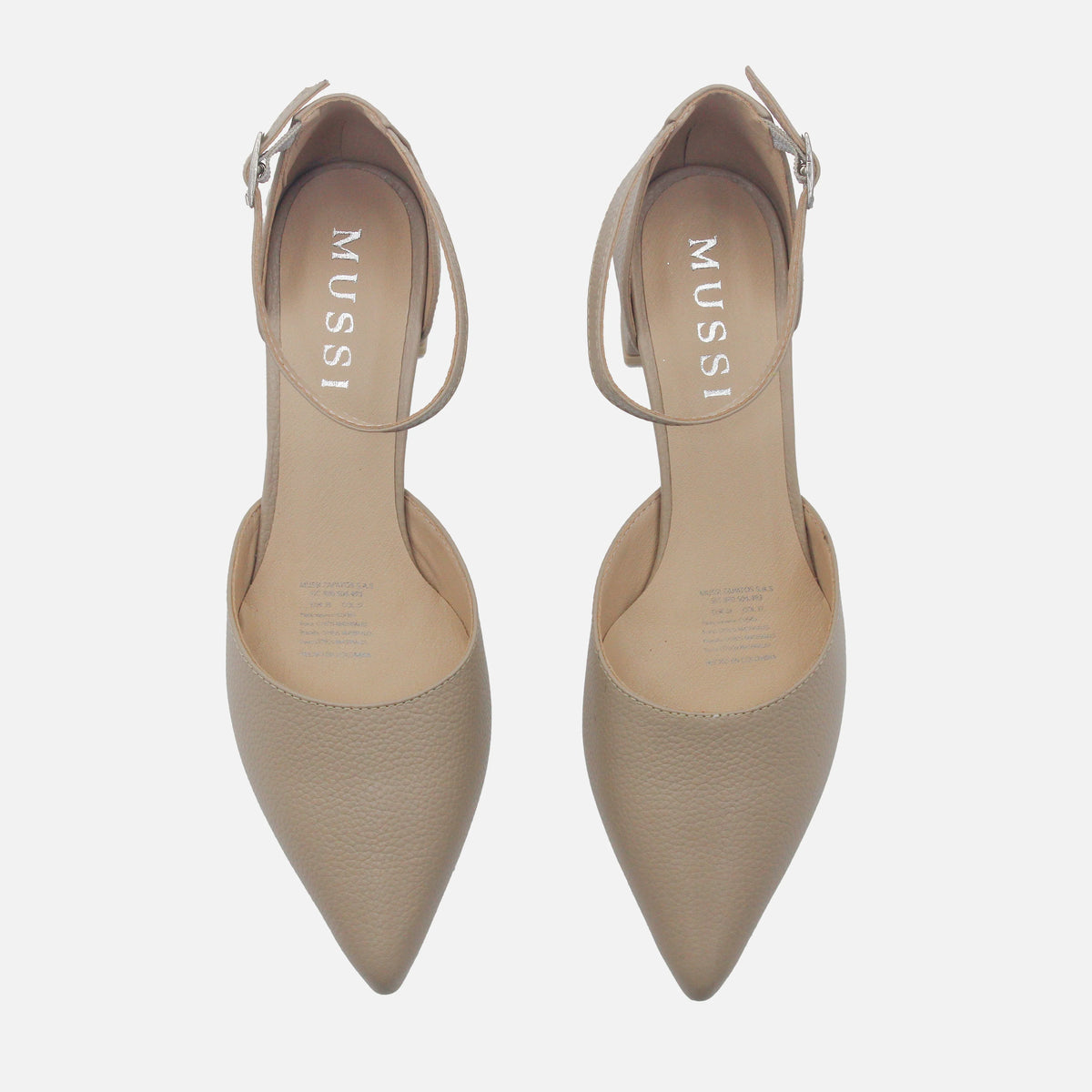 Tacones patrizia de cuero para mujer - Taupe