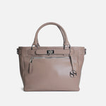 Cartera solya de cuero para mujer - Taupe